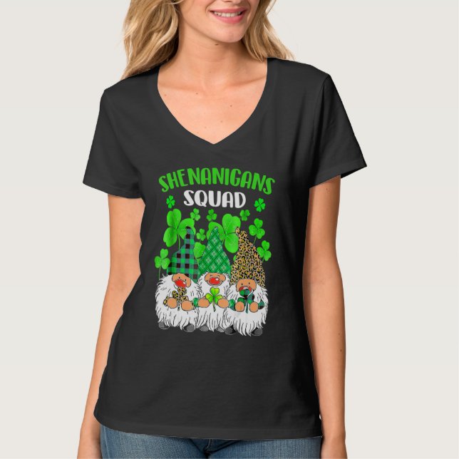 Camiseta Shenanigans Squad St Patricks Day Gnomes Green Pro (Anverso)