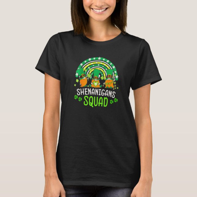 Camiseta Shenanigans Squad St Patricks Day Gnomes Green Pro (Anverso)