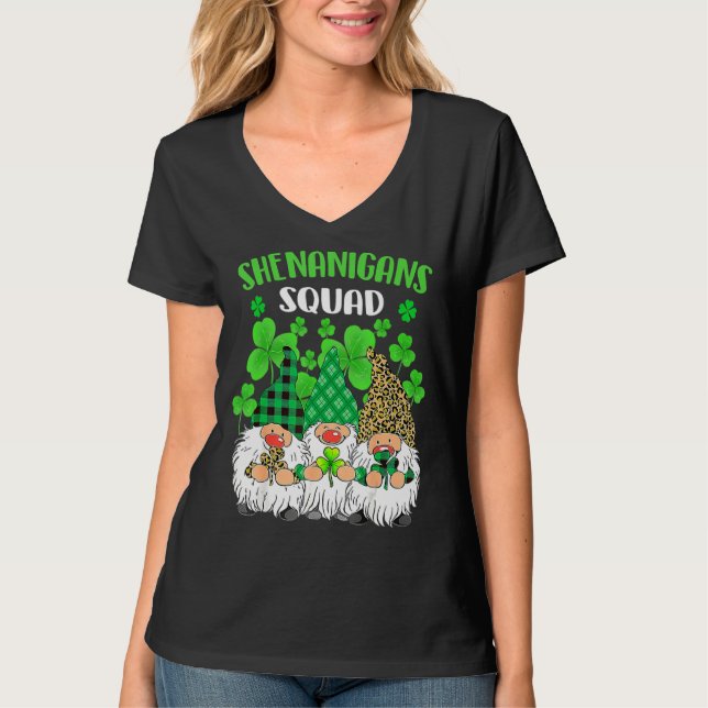 Camiseta Shenanigans Squad St Patricks Day Gnomes Green Pro (Anverso)