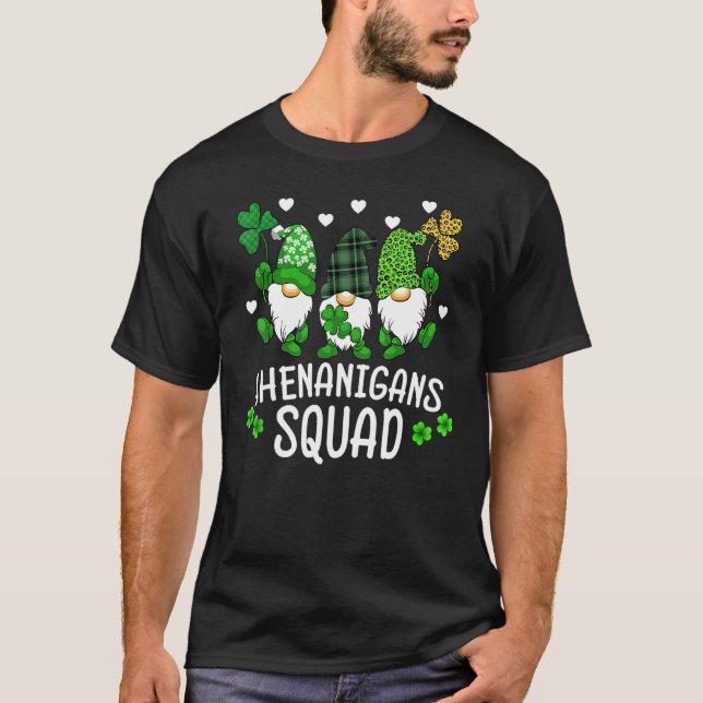 Camiseta Shenanigans Squad St Patricks Day Gnomes Green Pro (Anverso)