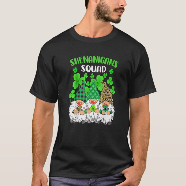 Camiseta Shenanigans Squad St Patricks Day Gnomes Green Pro (Anverso)