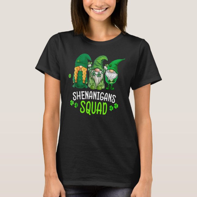 Camiseta Shenanigans Squad St Patricks Day Gnomes Green Pro (Anverso)