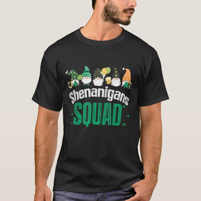 Camiseta Shenanigans Squad St Patricks Day Gnomes Green Pro (Anverso)