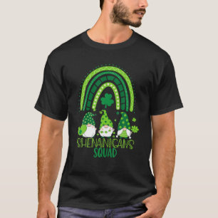Camiseta Shenanigans Squad St Patricks Day Rainbow Gnomes G