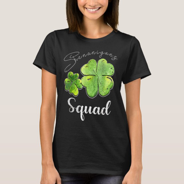 Camiseta Shenanigans Squad St Patrick's Day Shamrock C (Anverso)