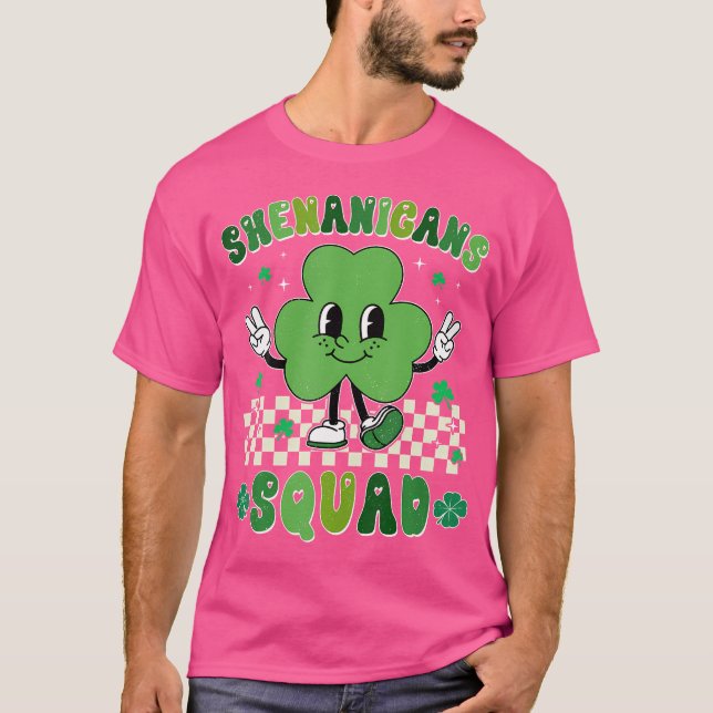 Camiseta Shenanigans Squad St Patrick'S Day Smile Green Pro (Anverso)