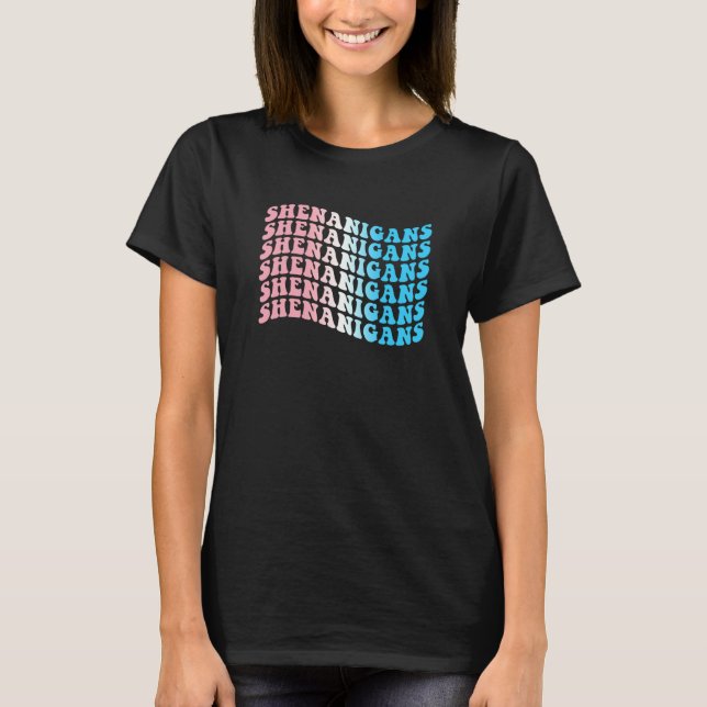 Camiseta Shenanigans St Patrick's Day Trans Transgender LGB (Anverso)