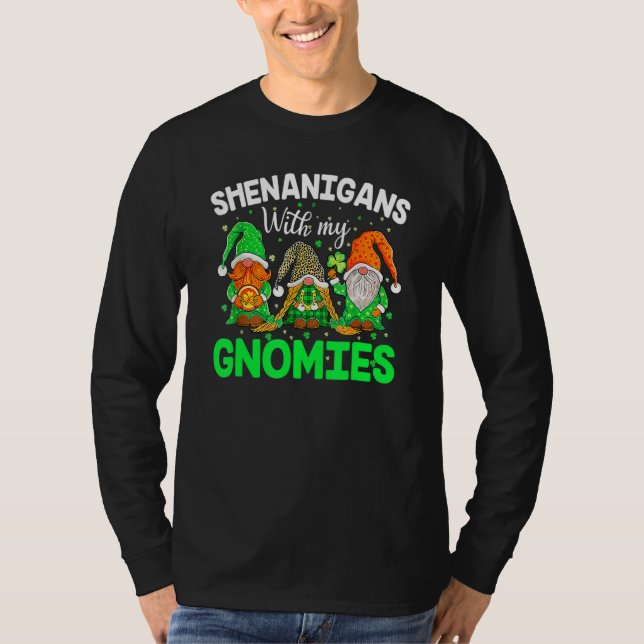 Camiseta Shenanigans With My Gnomies St Patrick's Day Gnome (Anverso)