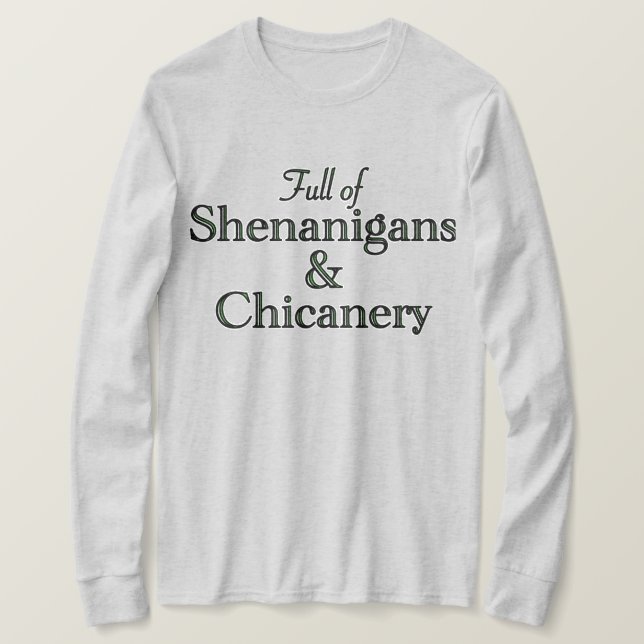 Camiseta Shenanigans y chicanería (Anverso del diseño)