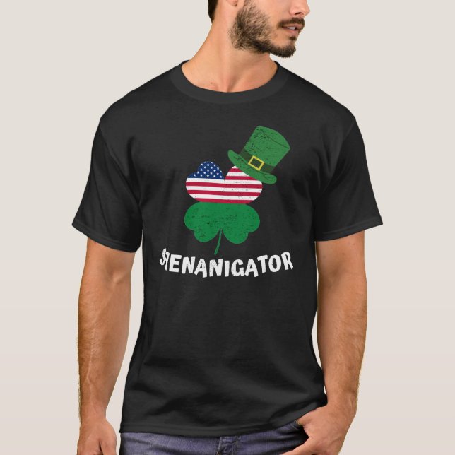 Camiseta Shenanigator del Día de San Patricio (Anverso)