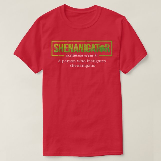 Camiseta Shenanigator Funny St Patrys Day Hombres Mujeres (Diseño del anverso)