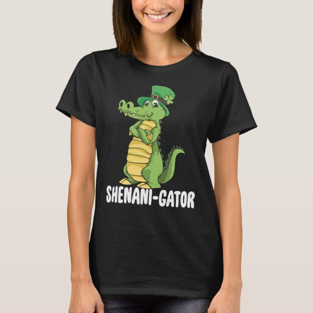 Camiseta Shenanigator Saint Patrick Day Iligator Ella (Anverso)