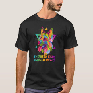 Camiseta Shepherd Kisses Harvest Wishes German Shepherd Ani