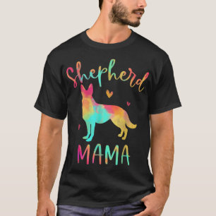 Camiseta Shepherd Mama Colorful German Shepherd Dog Mom