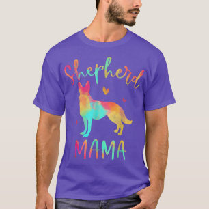 Camiseta Shepherd Mama Colorful German Shepherd Dog Mom