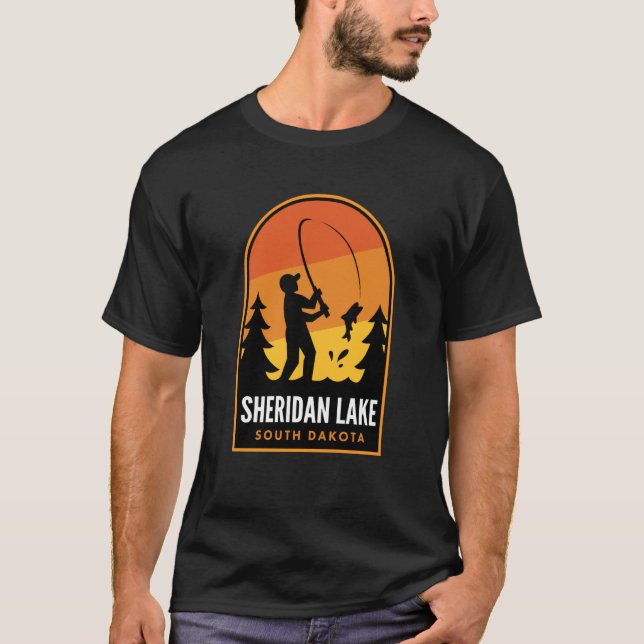 Camiseta Sheridan Lake South Dakota Fishing (Anverso)
