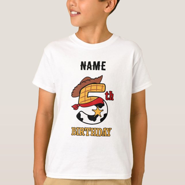 Camiseta Sheriff Baby 5th birthday t-shirt (Anverso)