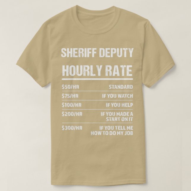 Camiseta Sheriff Sub Hourrate Gratis Regalo de cumpleaños (Diseño del anverso)