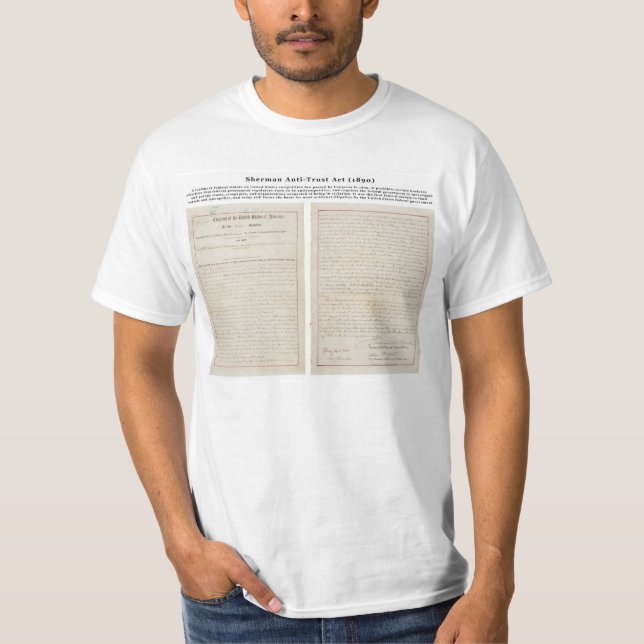 Camiseta Sherman acto el 2 de julio de 1890 anticompetitivo (Anverso)