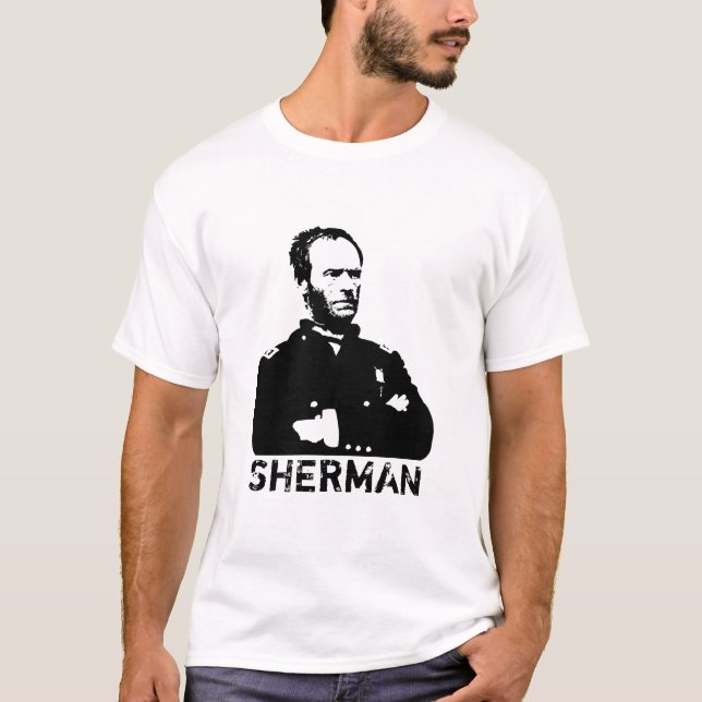 Camiseta Sherman -- Blanco y negro (Anverso)