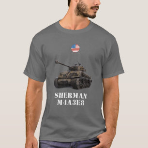Camiseta Sherman M4A3E8 Easy Eight USA Medium Tank WW2 Mili