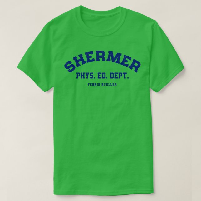 Camiseta Shermer Phys Ed Dept Ferris Bueller (Diseño del anverso)