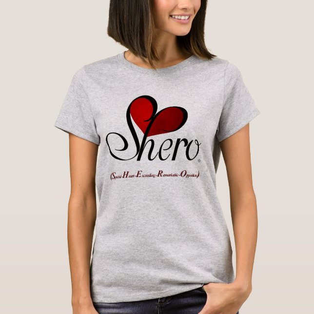 Camiseta "Shero" - que cada día ella se coloca gris (Anverso)
