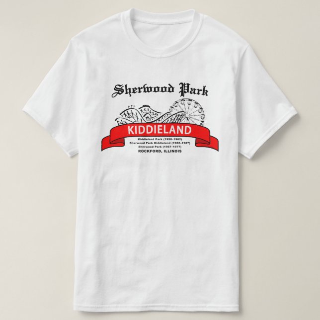 Camiseta Sherwood Park Kiddieland, Rockford, IL. (Diseño del anverso)