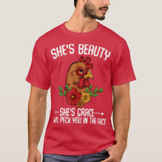 Camiseta Shes Beauty Grace Gracia Graciosa Pollo Sarcástico