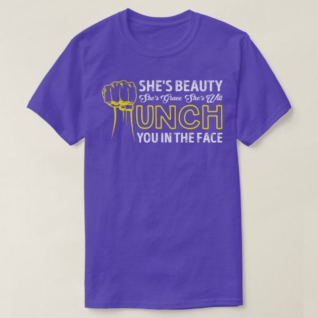Camiseta Shes Beauty Shes Grace Shell te golpea en la cara (Diseño del anverso)