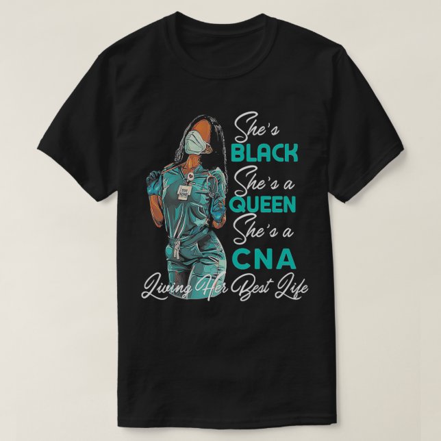 Camiseta She's Black She's a Queen She's CNA  (Diseño del anverso)