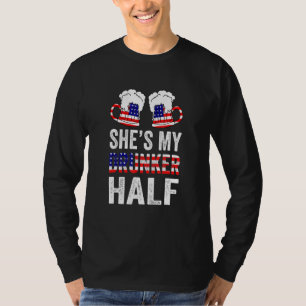 Camiseta Shes mi bebedor semicírculo Pareja Matanza Bebida 