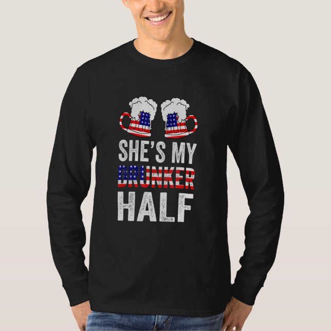 Camiseta Shes mi bebedor semicírculo Pareja Matanza Bebida  (Anverso)