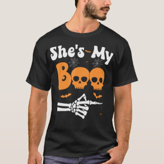 Camiseta Shes My Boo Skeleton Parejas de Pareja de Coincide