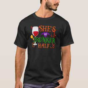 Camiseta She's My Drunker Half Halloween Costume Women