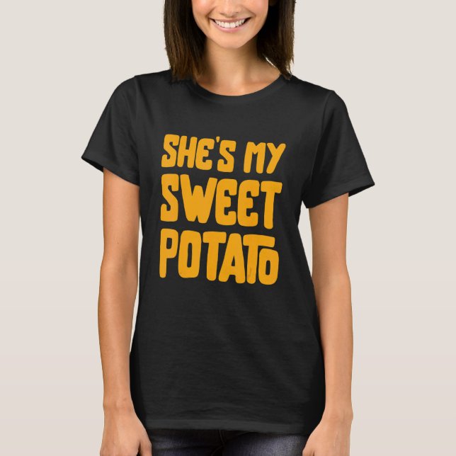 Camiseta She's My Sweet Potato I YAM Couple's Matching Than (Anverso)