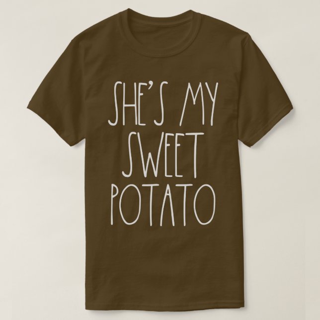 Camiseta Shes My Sweet Potato I Yam Set Couples Thanksgivin (Diseño del anverso)