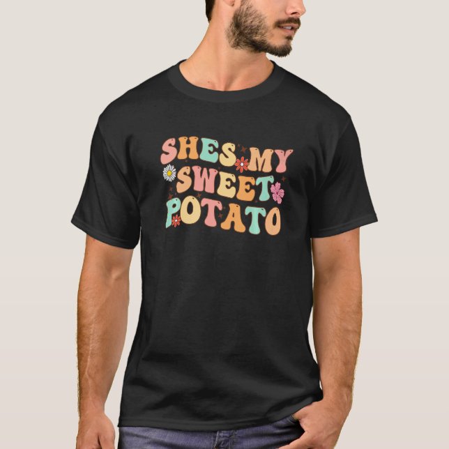 Camiseta Shes My Sweet Potato I Yam Set Thanksgiving Couple (Anverso)