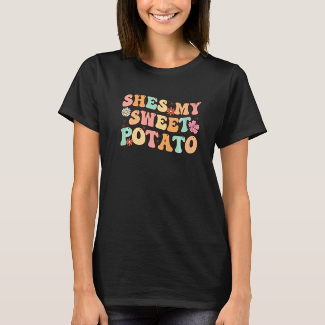 Camiseta Shes My Sweet Potato I Yam Set Thanksgiving Couple (Anverso)