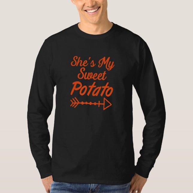 Camiseta She's my sweet potato I yam Thanksgiving Matching  (Anverso)