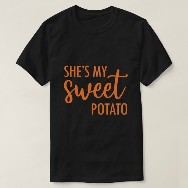 Camiseta Shes My Sweet Potato I Yam Valentines Acción de Gr (Diseño del anverso)