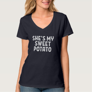 Camiseta Shes My Sweet Potato Mateo Parejas Acción de Graci