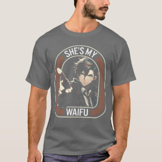Camiseta Shes My Waifu Funny Anime Boyfriend Anime retro