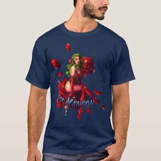 Camiseta Shesha Manson Fantasy Elf Drag Queen Rosa look