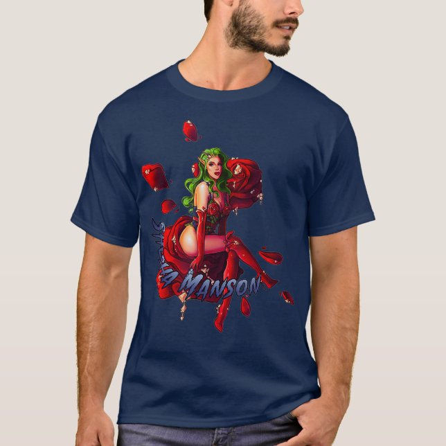 Camiseta Shesha Manson Fantasy Elf Drag Queen Rosa look (Anverso)