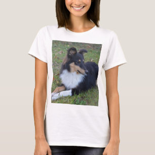 Camiseta shet color blanco negro bronceado completo