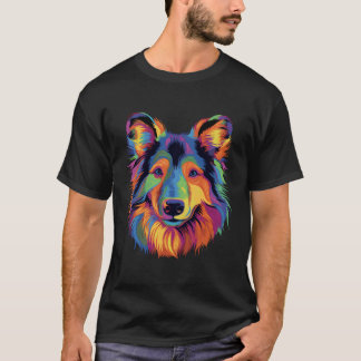 Camiseta Shetland Sheepdog Coloful Mini Colie Sheltie