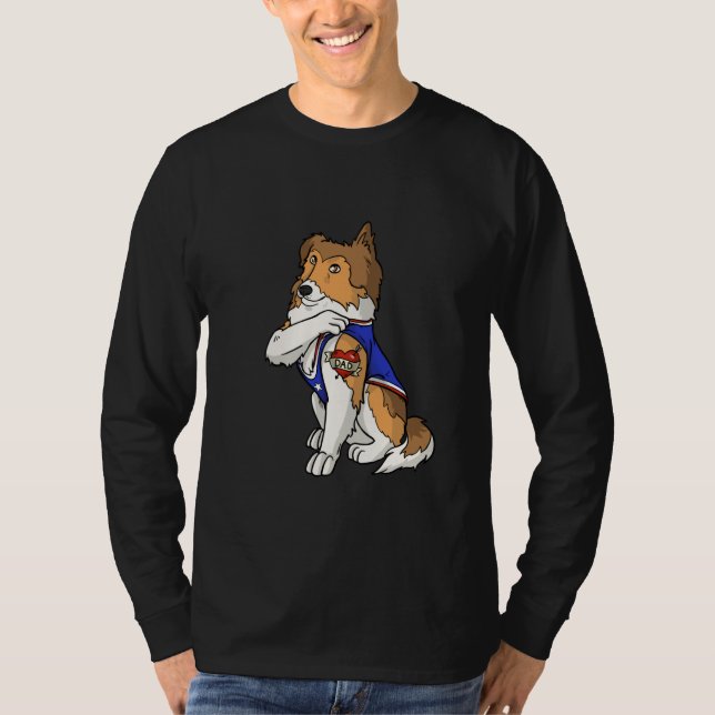 Camiseta Shetland Sheepdog Dog Love Dad Puppy Owner (Anverso)