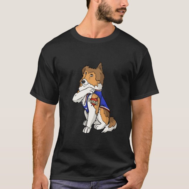 Camiseta Shetland Sheepdog Dog Love Dad Puppy Owner (Anverso)