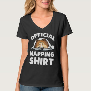 Camiseta Shetland Sheepdog Dog Sleeping Sheltie Pajama